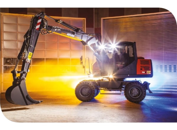 Excavator pe roti Atlas 155W (stoc Germania) de vanzare